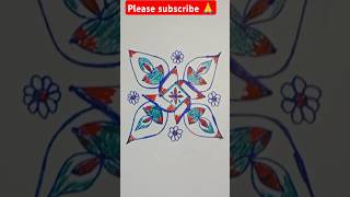 New rangoli designs with 5x5 Dots Rangoli 💞 shortvideo chukkalamuggulu kolam dotsrangoli art [upl. by Angela]