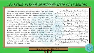 Pitman Shorthand  Exercise No82 Dictation 55 WPM  KZ Learning [upl. by Adiraf608]