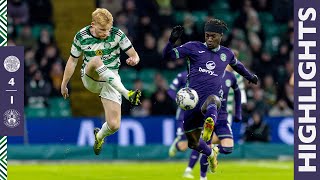 Highlights Celtic 4 Hibernian 1  cinch Premiership [upl. by Sucramad852]