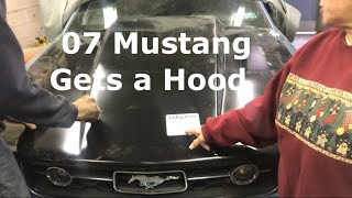 07 Mustang Race car Fiberglass Hood part 1 [upl. by Sissy]