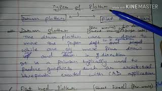 Types of plotter and its working drum plotter and flat bed plotter in hindi [upl. by Leicester669]