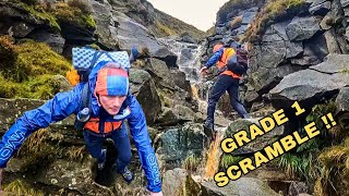 CROWDEN CLOUGH GRADE 1 SCRAMBLE amp KINDER SCOUT SOLO WILDCAMP [upl. by Lourie]