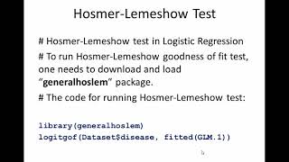 R Commander HosmerLemeshow Test [upl. by Augustine381]