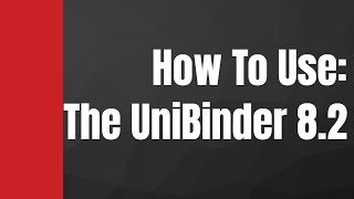 How to use a Unibind Machine UniBinder 82 Instructions [upl. by Kippie]