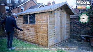 How to waterproof a garden shed  Roxil Wood Protection Liquid [upl. by Tjaden838]