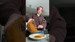 Pranking my family with raw pumpkin pie shorts [upl. by Lem]