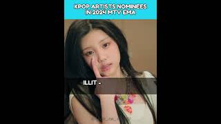 MTV EMA 2024 Nominees Kpop Acts kpop mtvema bts blackpink lesserafim lisa [upl. by Zoha638]