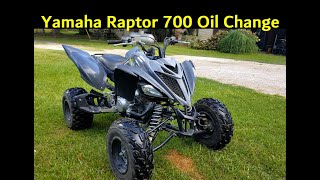 FAST  2019 Yamaha Raptor 700 Oil Change and Oil Filter Replacement [upl. by Gnoix429]