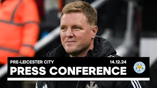 PRESS CONFERENCE  Eddie Howe preLeicester City H [upl. by Rufford]