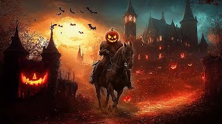 Relaxing Halloween Ambience 🎃 Cozy Autumn Village Halloween 👻 Spooky Sounds Best Halloween Music [upl. by Wilser]