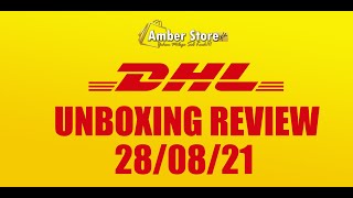 DHL BAG UNBOXING AMBERSTORE PARCELS [upl. by Airtal849]