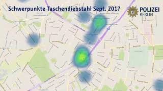 Taschendiebstahl in Berlin  Schwerpunkte September 2017 [upl. by Yddet]