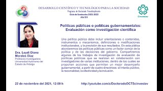 Políticas públicas o políticas gubernamentales Evaluación como investigación científica [upl. by Maunsell]