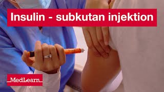 Insulin  subkutan injektion  Onlineutbildning [upl. by Eelloh590]