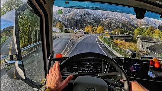 Mosjøen Mo I Rana in 4K60 HDR POV Truck Driving Norway Volvo FH540 [upl. by Samot]