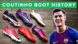 COUTINHO BOOT HISTORY 2006  2018  All the football boots worn by Philippe Coutinho [upl. by Ailen]