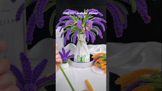 Easy diy pipe cleaner lavender flower  fuzzy wire flower tutorial handmadeflower flowerscraft [upl. by Connelley966]