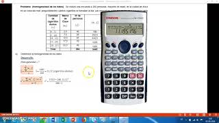 Homogeneidad para datos agrupados en intervalos [upl. by Tudela]