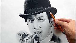 Портрет карандашом Адриано Челентано Adriano Celentano drawing portrait [upl. by Baldridge]