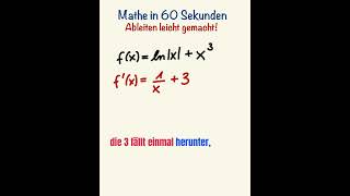 Logarithmus ableiten schnell und einfach Mathe lernen mit Mathetipps 🧮 [upl. by Assira]