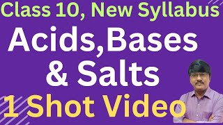 AcidsBases ampSalts 1 Shot Video Class 10 New Syllabus 2024physicsconceptsbyalisir [upl. by Vookles]