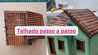 TELHADO REALISTA PARA DIORAMAS CRIANDO MUNDINHOS [upl. by Eissim]