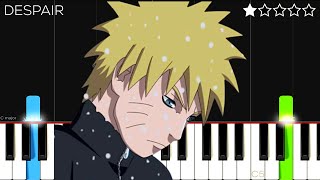 Naruto Shippūden OST  Despair  EASY Piano Tutorial [upl. by Aniuqal]