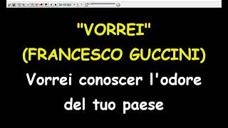 Francesco Guccini  Vorrei Karaoke Devocalizzata [upl. by Myriam821]