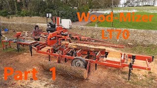 WoodMizer LT70 Sawmill running at Rousdon UK  Part 1  2 Feb 2019 [upl. by Rosenkranz]