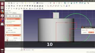 FreeCAD Tutorial  Part Design tool [upl. by Labors247]