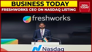 Freshworks CEO Girish Mathrubootham On Historic Nasdaq Listing  Business Today [upl. by Anirahs]