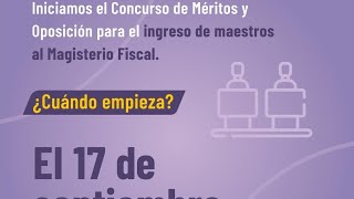 Concurso de Méritos y Oposición EGB 2do a 7mo y Educación Inicial [upl. by Alic639]