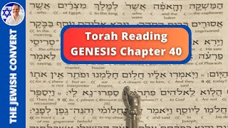 Genesis Chapter 40  Torah Reading in Hebrew with English Translation  TORAH STUDY [upl. by Angelica]