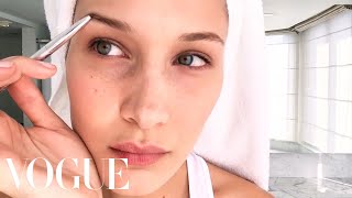 Bella Hadid’s JetLag Beauty Guide  Beauty Secrets  Vogue [upl. by Welford719]