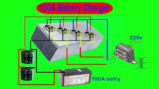 Full Bridge Rectifier Circuit  How To Make 220V To 12V 100A Battery Charger [upl. by Annah]