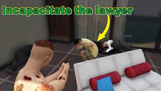 How to incapacitate the lawyer in Grand Theft Auto V Online  Search the garden for the lawyer [upl. by Nennerb722]