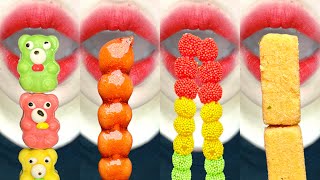 asmr TANGHULU CANDY CHEESE COOKIE MARSHMALLOW KOHAKUTO GUMMY BEAR eating sounds [upl. by Ettevey681]