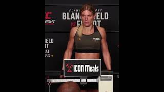 Manon Fiorot weighs in at 12525 lbs 🎥 ufc shorts [upl. by Nylek413]