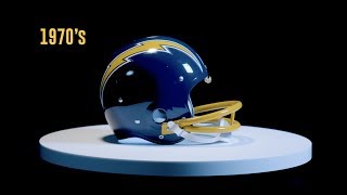 See The Evolution of the Chargers Football Helmets Through the Decades  LA Chargers [upl. by Bebe]