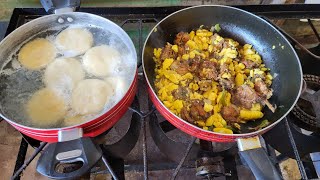 REAL JAMAICAN ACKEE amp CHICKEN BACK RECIPE CORNMEAL DUMPLING cameronfamilytv [upl. by Placido]