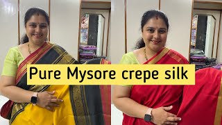 PURE MYSORE SILK SAREES DESIGNS PATTERNS  COLOURS SHOPPING HAUL  KSIC MYSORE SILK CHANNAPATNA [upl. by Delinda]