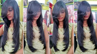 Feather with Long Layered Haircut  front and back full layer haircut Advance Rohit Haircut Tutorial [upl. by Cos]