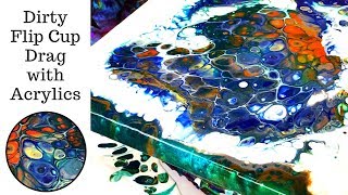 Acrylic Paint Pouring Art Create Cells with Floetrol and Glue [upl. by Hollander457]