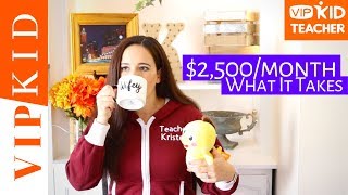 2500 MONTH TEACHING WITH VIPKID the hours it takes → Online Teaching Salary amp Schedule [upl. by Barcot]