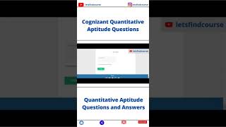 Cognizant Aptitude Questions with Answers shorts aptitude [upl. by Verge682]