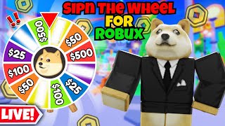 🔴LIVE ON PLS DONATE🔴Donating 100 ROBUX WHEEL to Viewers 🔴 Goal 400k Raised [upl. by Schlicher]