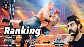 Ranking Cada pelea de John Cena en Wrestlemania De la PEOR a la MEJOR [upl. by Larentia]