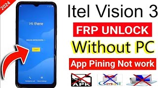 Itel Vision 3 S661LP FRP UNLOCKGMAIL ACCOUNT BYPASS without pc 2024GSM DEVIL [upl. by Knight]