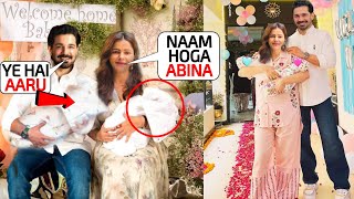 Bahut Sundar🥰 Rubina Dilaik and Abhinav Shukla announced their twins Daughters name quotAaruquot amp quotAbinaquot [upl. by Sumetra]