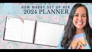 HOW MABBY SET UP HER 2024 PLANNER  OMG Planners with Laurel Denise [upl. by Wurst]